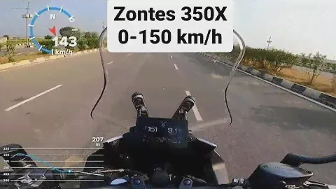 Zontes 350X 0-150 kmh ACCELERATION TESTED!