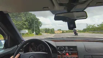 Mercedes w202 m111 turbo td04 0-160 uphill acceleration