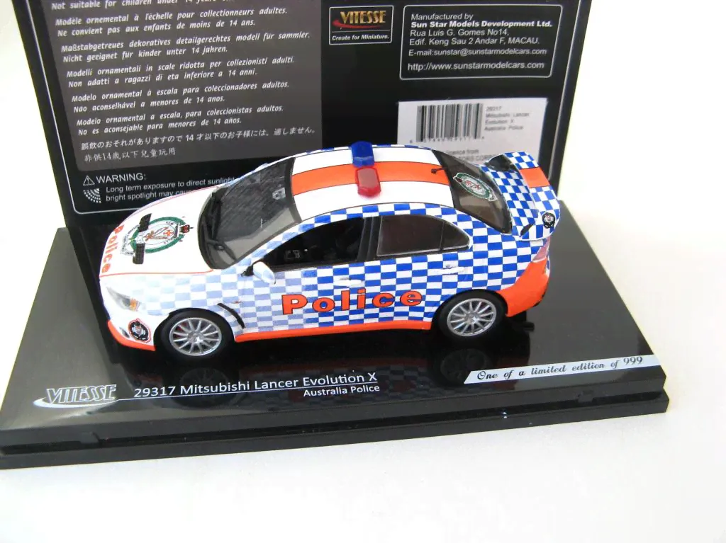 MITSUBISHI Lancer Evo X Australia Police 1:43 VITESSE-0